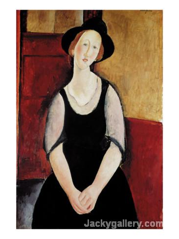 Portrait of Thora Klinchlowstrom by Amedeo Modigliani paintings reproduction